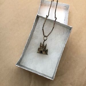 Disney castle necklace